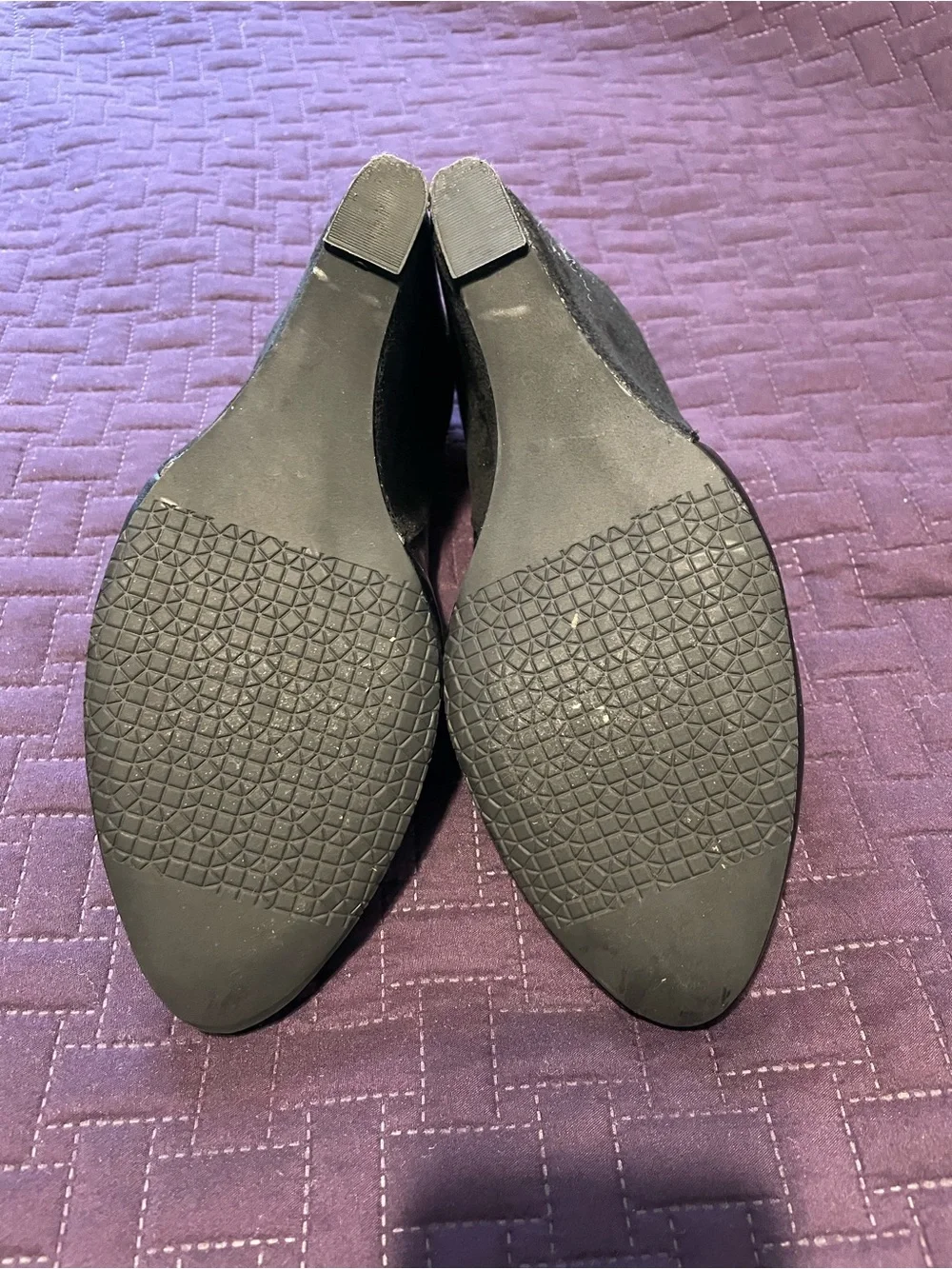 Audrey Brooke Black Wedge Pumps